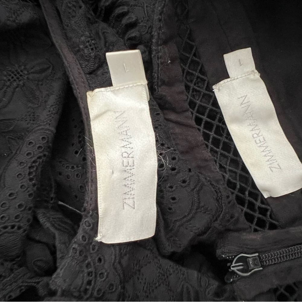 Zimmermann Black Caravan Flutter Top and Shorts Set - Sz 1 - Picture 7 of 9